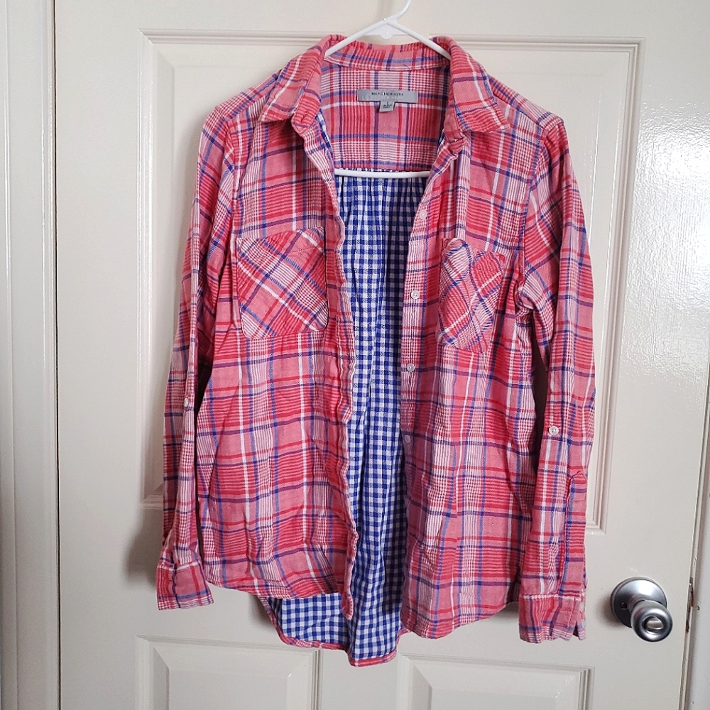 Marc New York flannel double thick button shirt